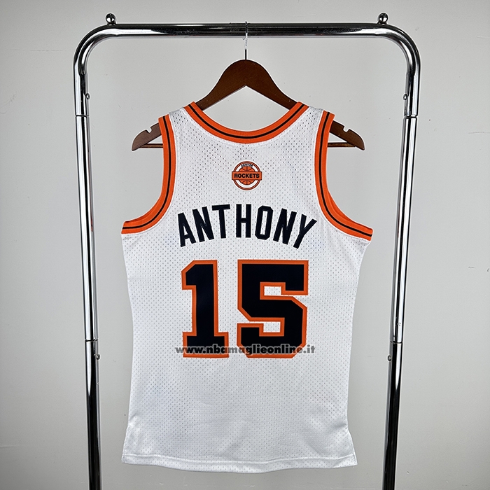 Maglia Denver Nuggets Carmelo Anthony No 15 Mitchell & Ness 2006-07 Bianco1